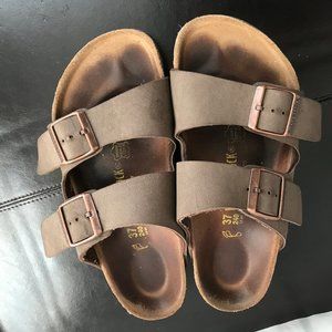 Birkenstock Unisex Arizona Sandal, Mocha Size 37 M